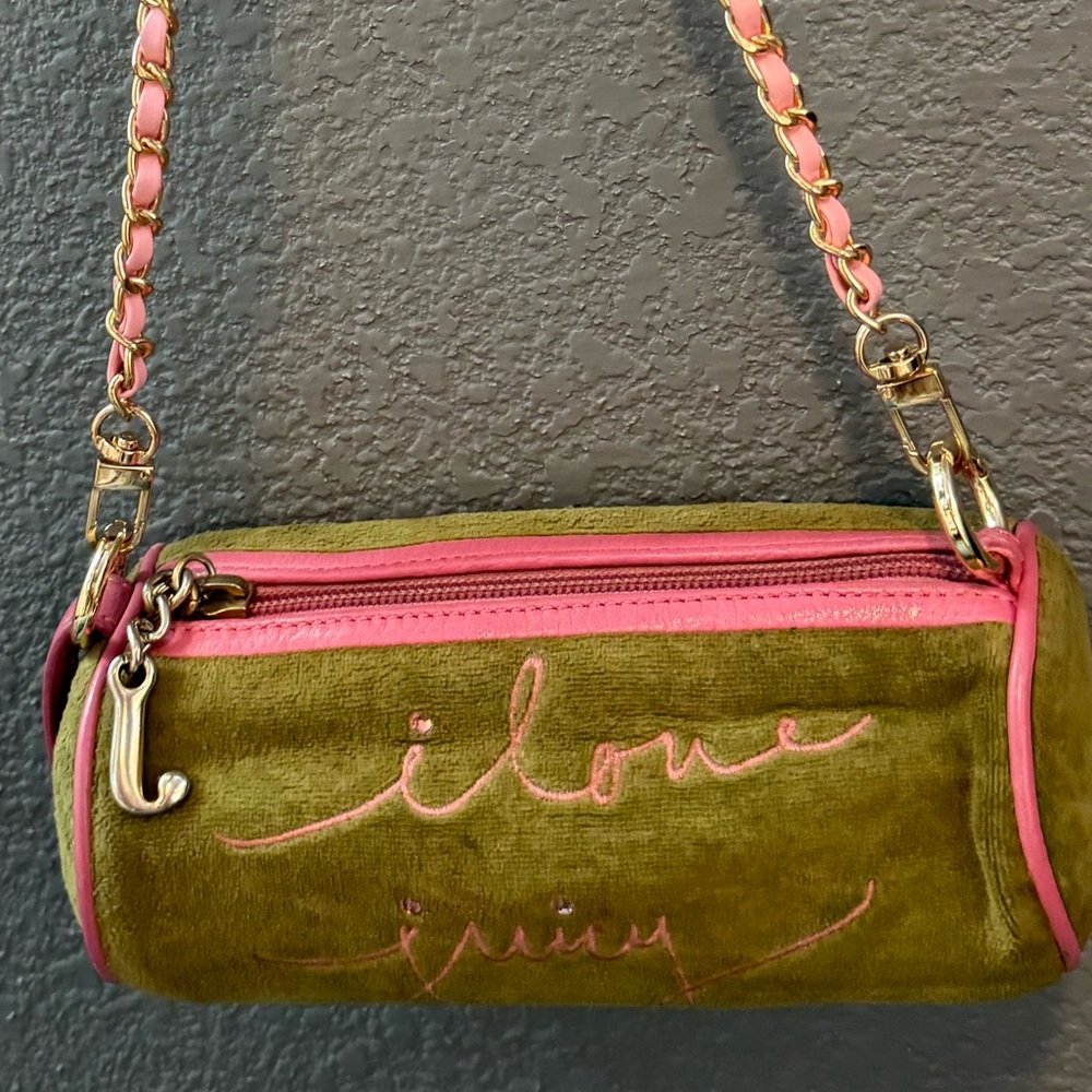 💗💚pink and green vintage Y2K juicy couture mini barrel bag💚💗